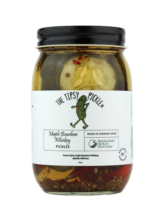 The Tipsy Pickle - Maple Bourbon Whiskey Pickles - A Slice of Vermont