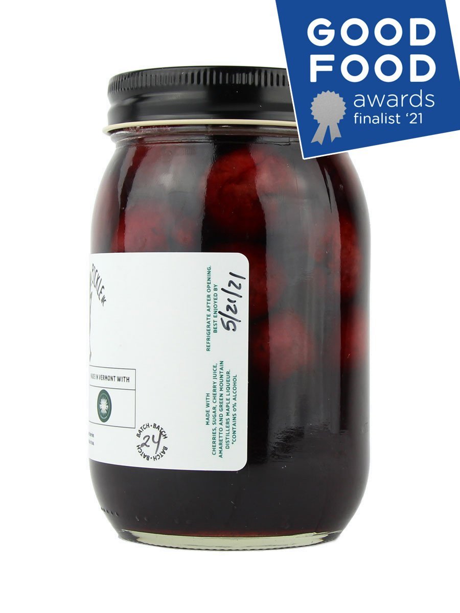 The Tipsy Pickle - Maple Whiskey Cherries - A Slice of Vermont