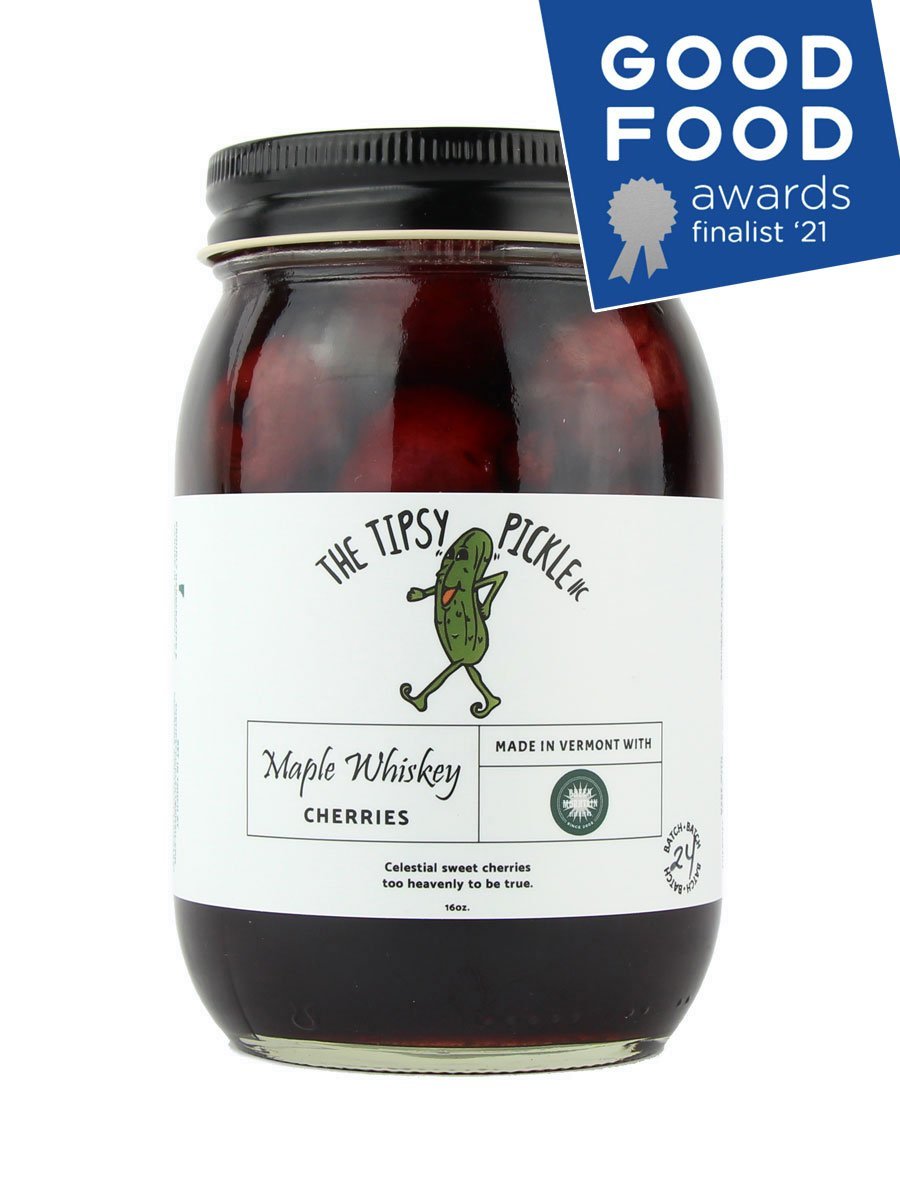 The Tipsy Pickle - Maple Whiskey Cherries - A Slice of Vermont